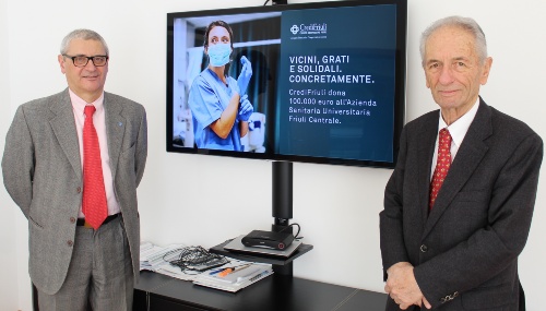 Donazione di 100 mila euro per l'ASUFC da CrediFriuli