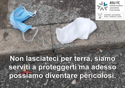 Non lasciare per terra guanti e mascherine!