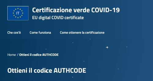 Green pass (Grüne Karte): Wiedererlangung des Authcodes