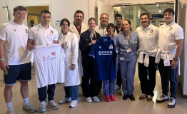 L'Italrugby in visita alla Pediatria di Udine