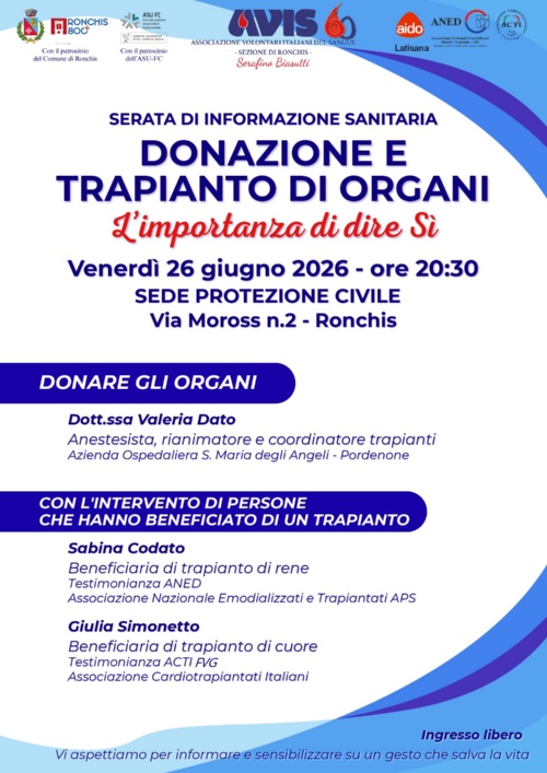 "Donazione e trapianto di organi: l'importanza di dire Sì"
